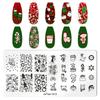 1PC Stainless Steel Printing Nail Stamping Plates Manicure Leaves Maple Template Mold Xmas Snowflakes Nail Art DIY Decorations