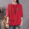 Women's Summer Loose Literary Casual T-shirt Five-minute Sleeve Plus Size Tops