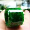 5 Styles Dry Blue Guizhou Emerald Ring with Jade Finger, Guizhou Emerald Men's Style