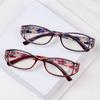 Elegant Flowers Vintage Reading Glasses Anti-Blue Light Eyeglasses Eye Protection Ultra Light Frame