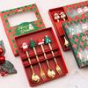 Christmas Decorations for Home Christmas Table Decor Stainless Coffee Spoons Xmas Tree New Year 2024 Navidad 2023 Gifts