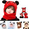 Winter Children's Plush Hat Cartoon Scarf Hats Windproof Warm Ears Hats for Kids