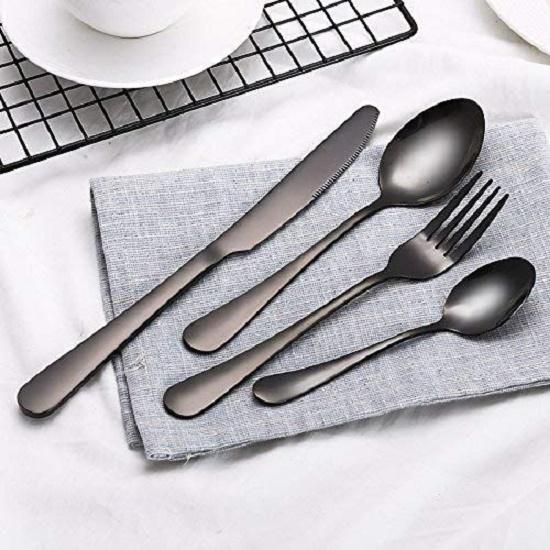 Restaurant Home Hotel Matte Set, Satin Finish Stainless Steel Flatware Set, Tableware Cutlery Set Utensils for Kitchens