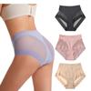 Medium Waist Women's Triangle Mesh Triangle Waist Cinching Comfortable Ice Silk Women's Underwear In Large Size Panties