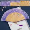 Chinese Style Multiple Colors Decorative Folding Fan Ornament Art Craft Performance Props Bamboo Dance Party Show Gift Accessories