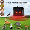 Solar Powered Animal Repeller With Red LED Strobe Light Deer Repellent Outdoor Waterproof Animal Deterrent Machine