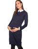 Casual Knitted Maternity Dress for HARLENE Navy [Seraphin] Dress, Breastfeeding, Women's