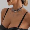 Punk Gothic Style Pentagram Tassel Leather Rope Collarbone Chain Sweet Cool Spicy Girl Necklace