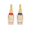 Banana Socket Gold Plated Binding Post Nut Plug Connector Speaker Jack Adapter