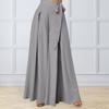 Women Skirt Pants Wide Leg Lace-up Bow High Waist Loose Solid Color A-Big Hem Deep Crotch Full Length Casual Dance Performance Culottes Long Trousers