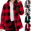 Women's Fashion Casual Long Sleeve Plaid Button With Pocket Jacket