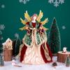 Christmas Doll Standing Treetop Figurine Angel In Gown Home Table Decoration Room Decor Statue Home Accessories Desk Decor