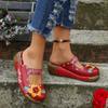 Women Summer Shoes New Comfort Roman Platform Sandals Women Flower Non -Slip Plus Size Baotou Wedge Ladies Slippers