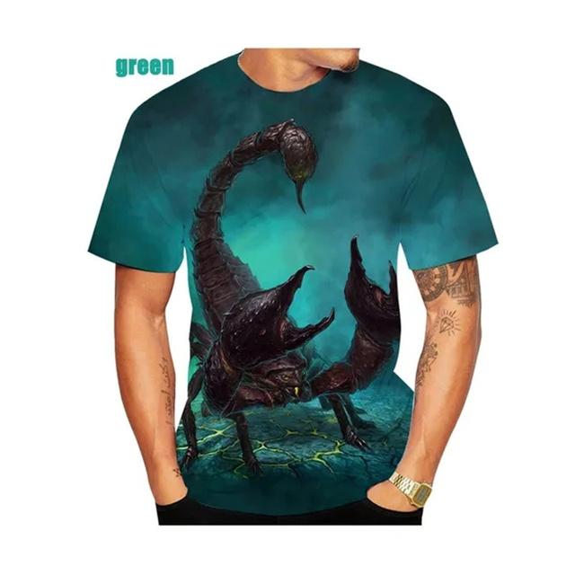New Summer 3d Printed T Shirts Fashion Sweatshirt New Trend Animal Scorpion Pattern Tops Streetwear Scorpion Plus Size T-shirts