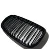 2PCS Bumper Kidney Grille Front Grill Double Slat Line For BMW X5 X6 E70 E71 2008-2013 Car Styling Gloss Black Racing
