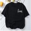 Women Love T Shirt Summer T Shirt Short Sleeves Oversize Korean Style Oversize Top Outdoor Sport Top T Shirt