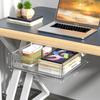 Invisible Storage Table Shelf Storage Box New Pull Out Storage Box Hanging Under Desk Drawer Large Capacity Undertable Drawer