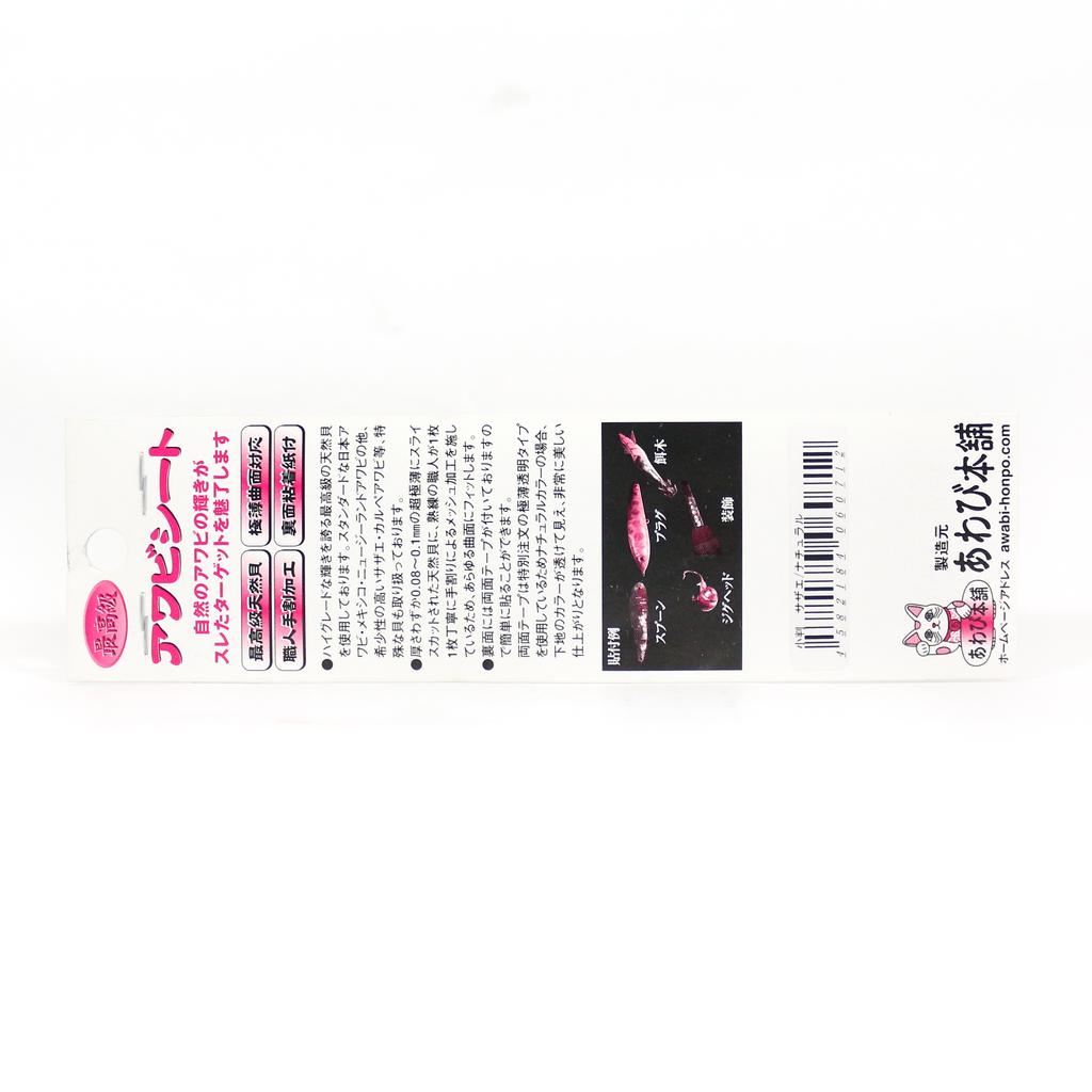 Awabi Honpo Awabi Sheet Sazae Karupe Size S 40 X 140 Mm Natural (3355)