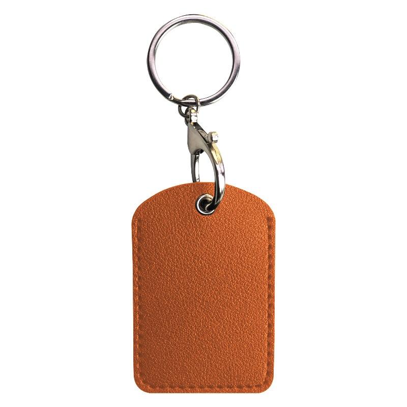 PU Leather Card Holder Keychain Key Ring Door Lock Access Tags ID Card Case Keychain Access Card Bag Key Tag Ring