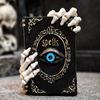 Book Figurine, Halloween Decoration Gothic Craft Ornament Skeleton Hand Statue Resin Sculpture for