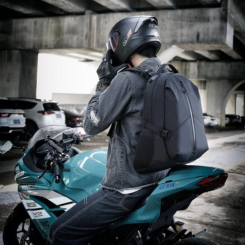 Riding Bag, Motorcycle Helmet Bag, Full Helmet Backpack, Motorcycle Bag, Waterproof Travel, Large Capacity Outdoor Computer Backpack