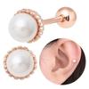 [Onm] Onm 14K Gold Needle Rose Gold Daily Flower Pearl Piercing (S9593953)