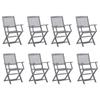 Day and Night - Day and Night Folding Garden Chairs 8 Units Solid Acacia Wood