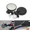 1 Pair 7/8inch Handlebar End Universal Round Rearview Motorcycle Side Mirror