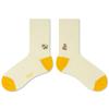 SNOOZY Pomeranian Puppy Embroidered Socks (Ivory Yellow)