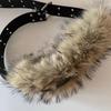 PU Leather Furry Waistband Faux Fur Y2K Waistband Personality Leather Fur Belt  Dress Decoration