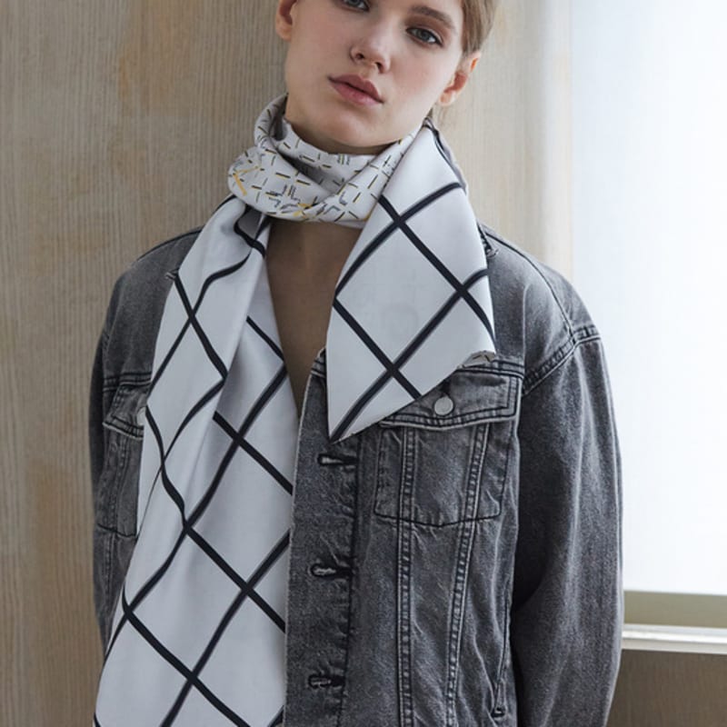 ANA MAISON A Fine Lady Long Petit Twill Scarf [PMLTS-1417]