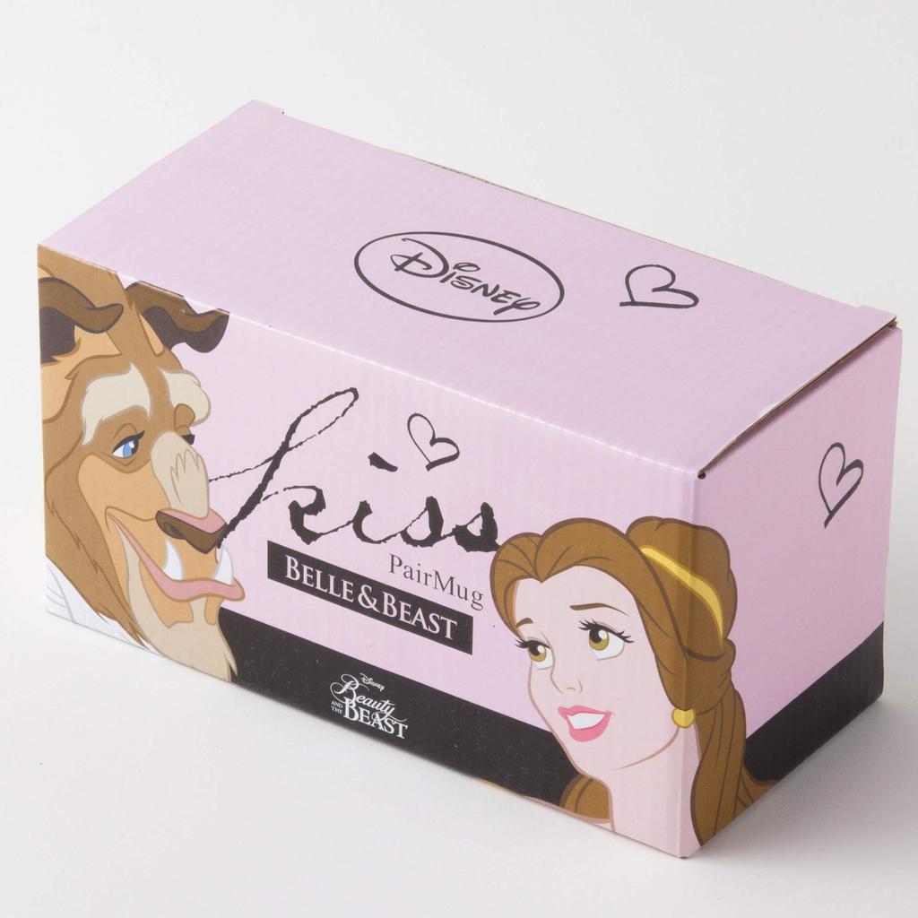 Disney and the Belle Beast Kissing Pair Mugs 300ml SAN2519 "Beauty Beast" &