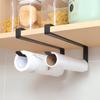 Punch-Free Universal Kitchen Rack for Paper Towels, Rags, and Plastic Wrap