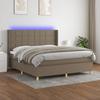 VidaXL Slat Bed Base with Mattress and LED, Upholstered Bed, Double Bed, Adult Bed for Interior Bedroom, 3138897