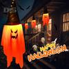 2 Packs Halloween Ghost Lights Outdoor Spooky Hanging Witch Hat Ghost Battery Operated Halloween Lamp for Yard Porch