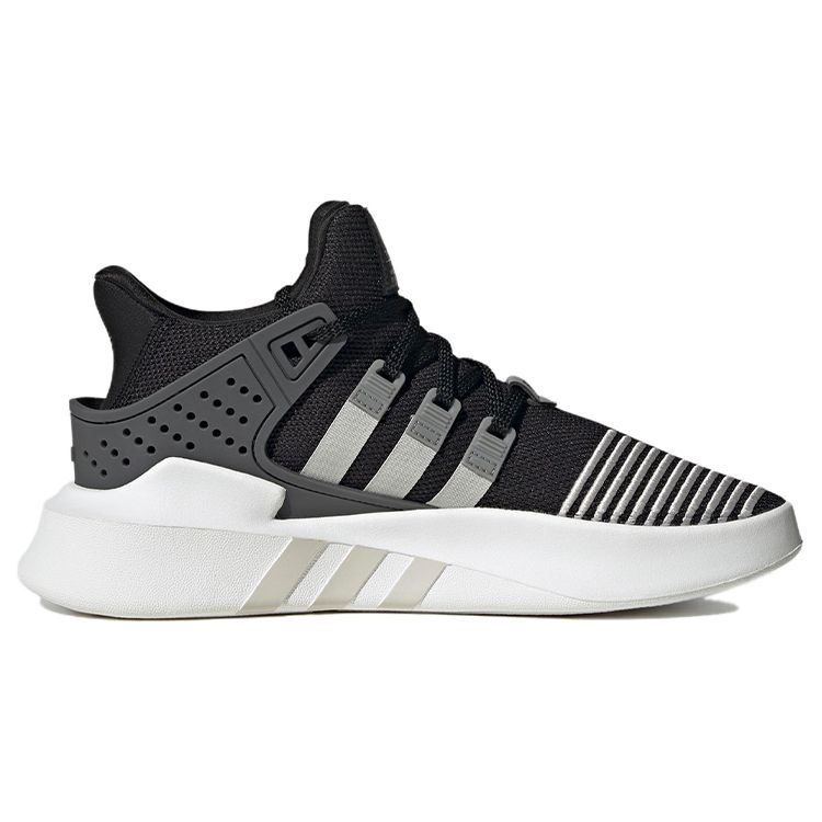 Adidas Originals Eqt Bask Adv Fabric Sports Versatile Slip Resistant Durable Mid Top Lifestyle Casual Shoes Unisex Casual Shoes Black White ID0548