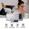 Projection Digital Radio Alarm Clock For Bedrooms LED Display USB Charger Port