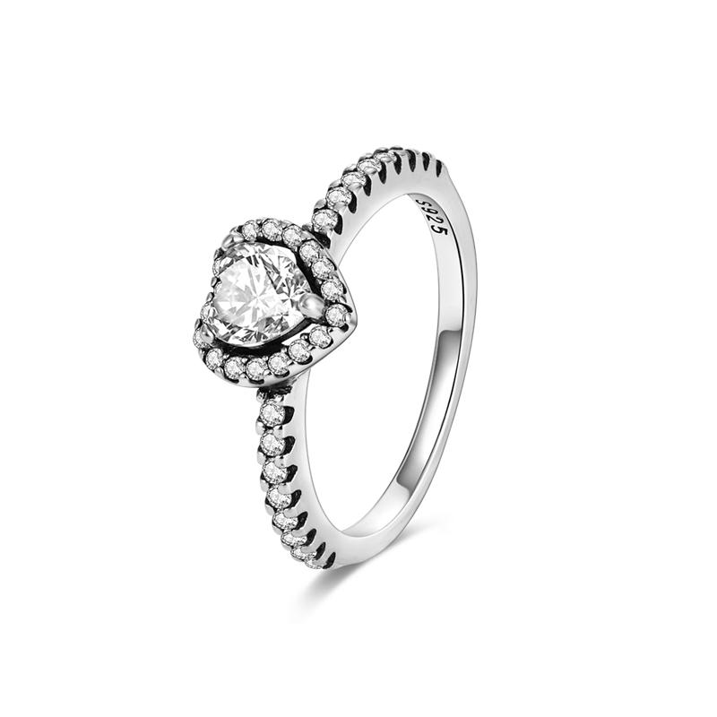 Hot Sale 925 Sterling Silver Stackable Infinite Heart Daisy Flower Ring For Women Original 925 Silver Rings Brand Jewelry Gift