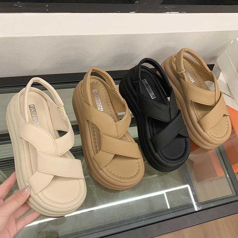 Platform Muffin Sandals Women's Small Fashion Summer New Comfortable Outside Wear Casual Sports Sandals Women's Fashion
