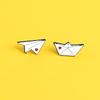 Playful Fun And Paper Airplane Brooch In Minimalist Design With Glittery Touch Perfect For Personal Statement Fashion