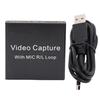 4K Video Capture Card USB To HD Multimedia Interface Capture Card with Loop Out 3.5mm Mic 1080P Video Output for