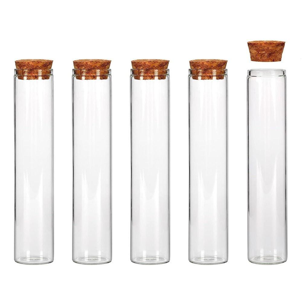 18pcs 25×120mm Test Tube Transparent Burette Flat Science Tubes Scientific Experiments