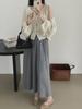 Taochuan High-Waisted 2024 Autumn Drape Skirt for Women - Slim Fit, Hip-Covering, Long Style (YL660)