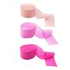 3 Roll Crepe Paper Cuttable Crepe Paper Streamers Backdrop Decor for Wedding