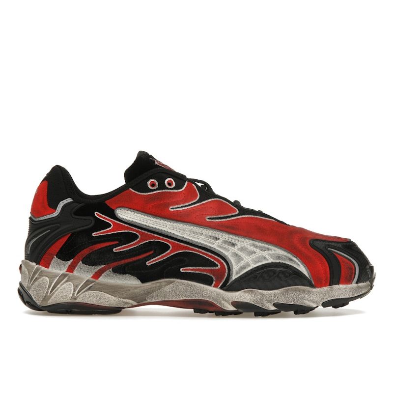 A$AP Rocky X Puma Inhale Distressed Pack - Black Pop Red Unisex Sneakers 402453-01