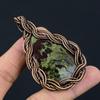 Dragon Blood Jasper Gemstone Copper Wire Wrap Handmade Pendant Jewelry