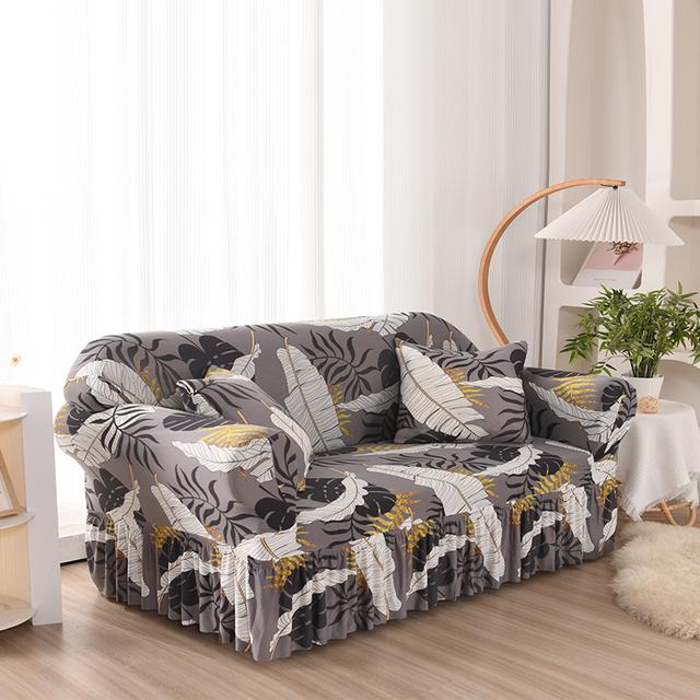 Geometric Sofa Cover Stretch Spandex Sofa Skirt Covers Non Slip Washable Armchair Couch Slipcover For Living Room