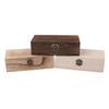 Retro Jewelry Box Desktop Natural Wood Clamshell Storage Decoration Wooden