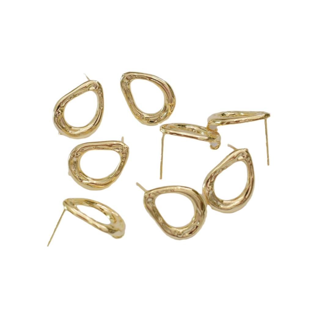 10 шт. 14-каратного золота обернутые в золотую оболочку серьги-гвоздики особой формы в стиле барокко с холодным ветром из серебра 925 пробы сделай сам серьги ручной работы аксессуары материал