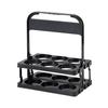 6 Bottle Wine Bottle Carrier Plastic Drink Display Stand Folding Beverage Carrier with Handle Portable Wine Storage Basket for Bar BBQ Picnic